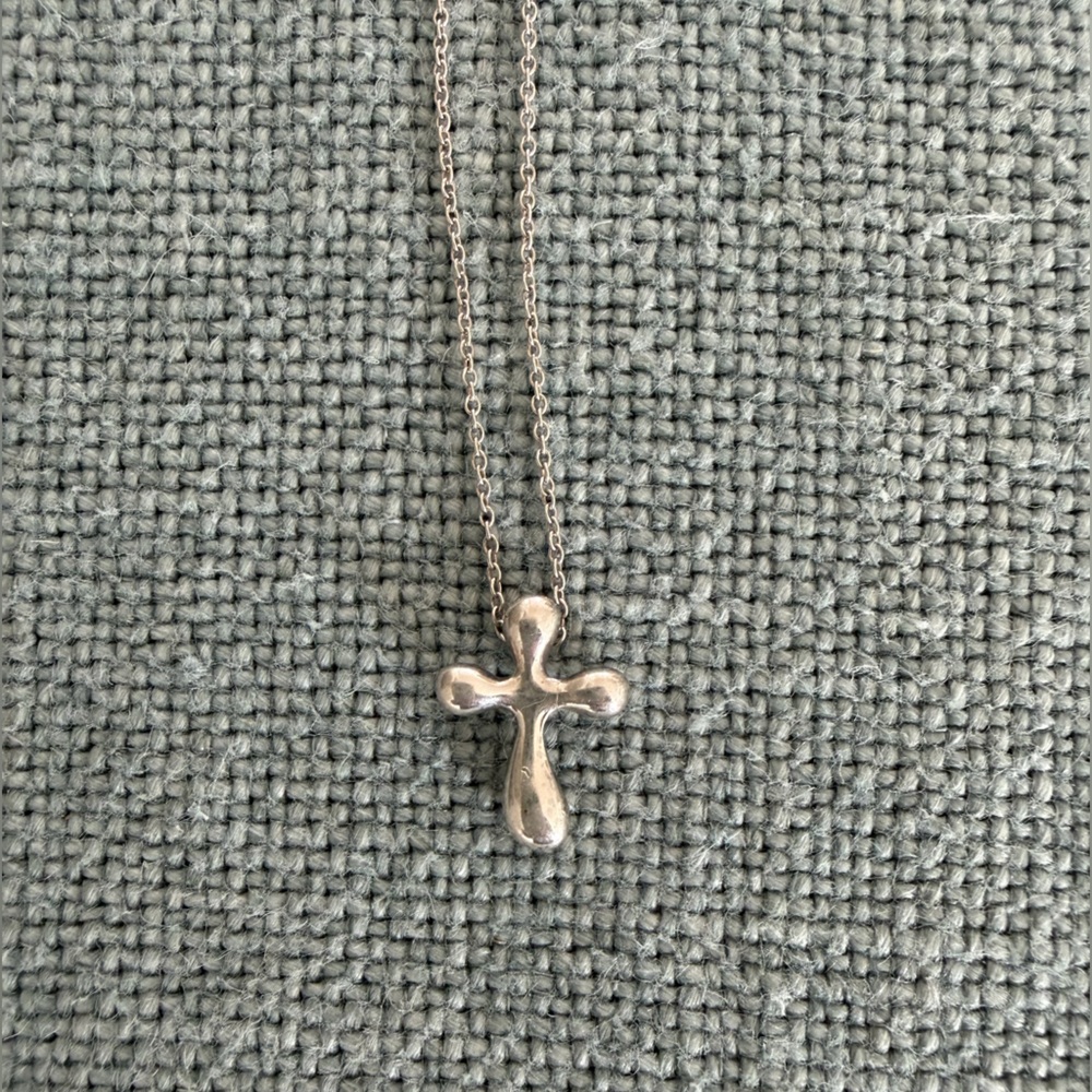 Tiffany & Co. Silver Cross Pendant Necklace
